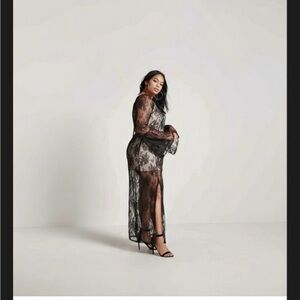 Plus Size Sexy Romantic Boho Gothcore Lace Overlay Nude Effect Romper.